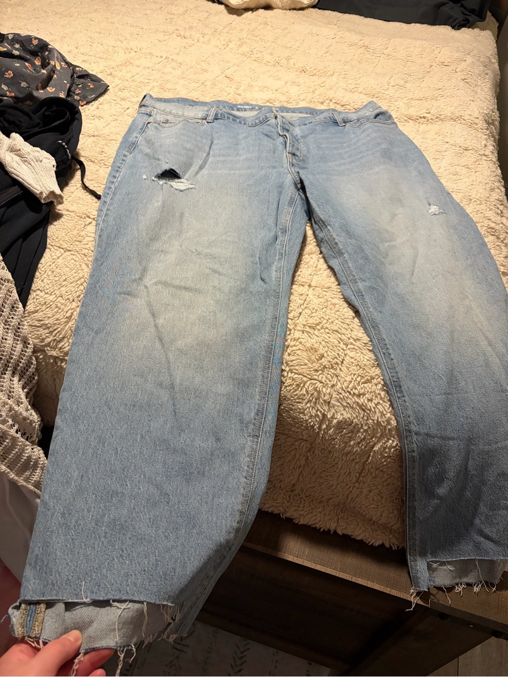 Old Navy Light Blue Distressed Women's Jeans